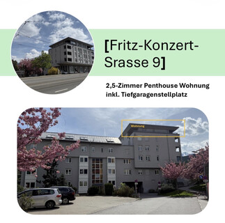 Helle 2,5 Zimmer Penthouse mit Terrasse und Tiefgaragenplatz