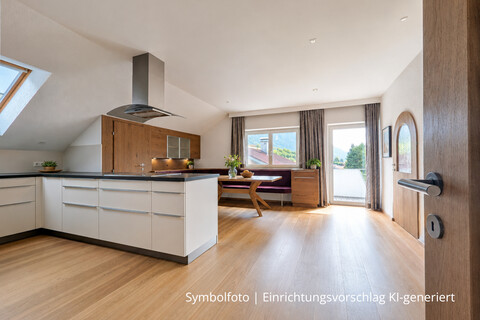 Außergewöhnliche Dachgeschoss-Wohnung mit Südwestbalkon