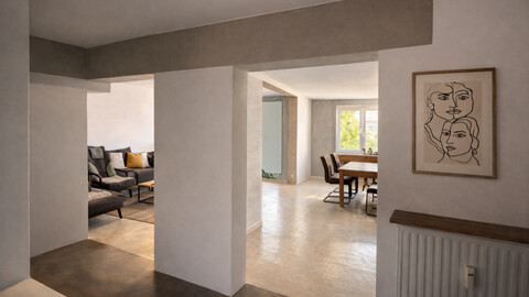 Moderne, exklusive offene 3-Zimmer-Loft-Wohnung