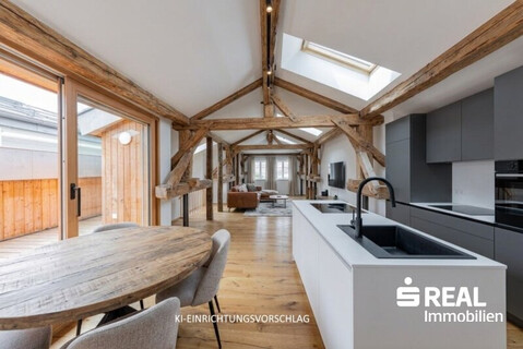 Exklusive Dachgeschoss-Maisonette in Hall – kernsaniert, mit Terrasse und optional 27-m²-Garage