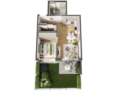 Hochwertige 2-Zimmer Neubau-Gartenwohnung (W02)