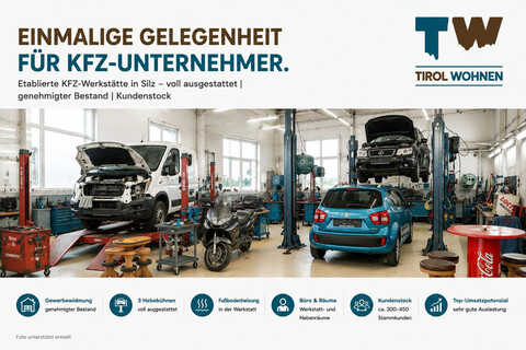 KFZ-Werkstätte – voll ausgestattet | genehmigter Bestand | Kundenstock