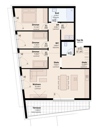 INNSBRUCK-LAND-wohnbaugeförderte  4-ZIMMERWOHNUNG - TOP06