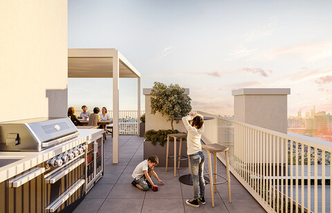 Lässige 3-Zimmer Wohnung, große Terrasse 19 m², Fernblick - Gartenbeet inklusive