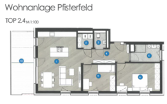 Dreizimmerwohnung Top 2.4 in Fügen - WA Pfisterfeld 