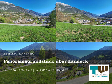 Exklusives Panoramagrundstück über Landeck Aussicht. Ruhe. Substanz.