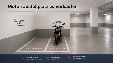 Motorrad-Stellplatz in Tiefgarage zu Verkaufen! APE02