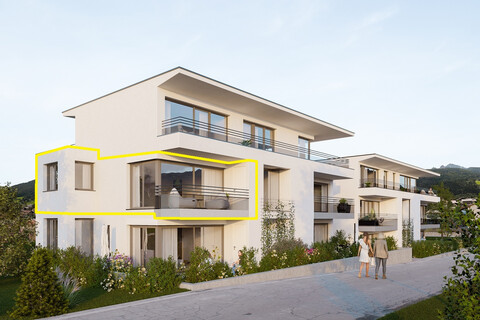 Neubau: 2-Zimmer-Wohnung mit Balkon