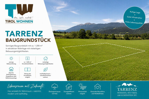 Sonniges Baugrundstück in Tarrenz – ca. 1.200 m² mit vielseitiger Bebauungsmöglichkeit