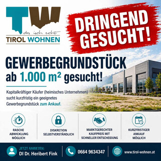 DRINGEND: Gewerbegrundstück ab 1.000 m² gesucht!