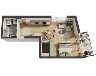 Hochwertige 2-Zimmer Neubau-Wohnung mit Balkon (W05)