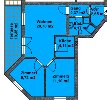 freundliche 3 Zimmer Erdgeschosswohnung mit Terrasse
