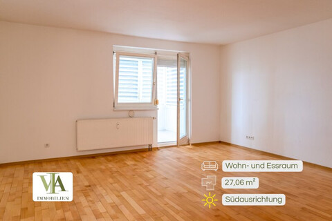 Südseitig gelegene 3-Zimmer-Wohnung mit verglastem Balkon 10 m² und Tiefgaragenabstellplatz in Rum / Grenze Innsbruck