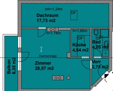 freundliche Garconniere mit Balkon