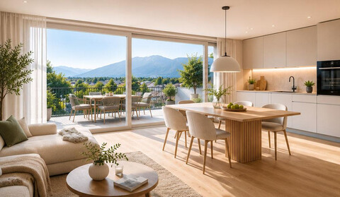 Modernes Wohngefühl mit viel Licht und großem Balkon