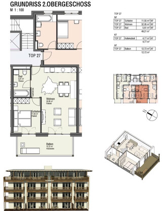 Helle 2-Zimmer-Wohnung mit 13 m² Westbalkon in Weer – perfekt für Singles und Paare