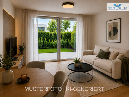 Hochwertige Neubauwohnung mit Terrasse und Garten für Anleger