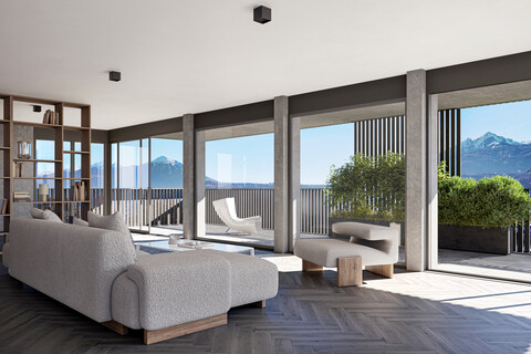 Einzigartige Dachterrassenwohnung mit unverbaubarem Ausblick