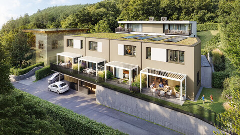 Wohnen mit Weitblick – Exklusives Reihenendhaus in schöner Aussichtslage