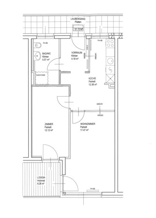 Moderne, helle 2-Zimmer-Wohnung mit West-Loggia und TG-Abstellplatz