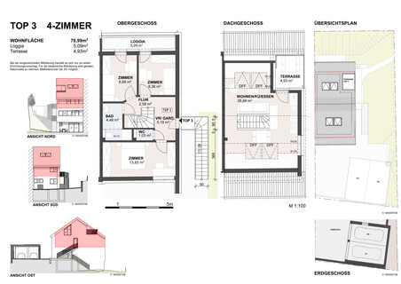 4 Zimmer Dachgeschoss Maisonette mit herrlicher Dachterrasse, WG geeignet